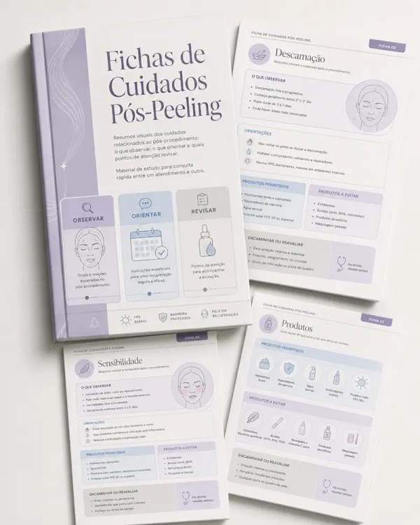 Bônus Fichas de Cuidados Pós-Peeling