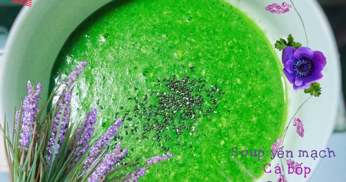 Soup cá bốp somen rau bina mix chia