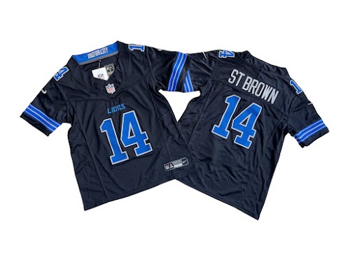 Youth Detroit Lions -Ra St. Brown Nike Black 2nd Alternate Vapor F.U.S.E. Limited Jersey.jpeg
