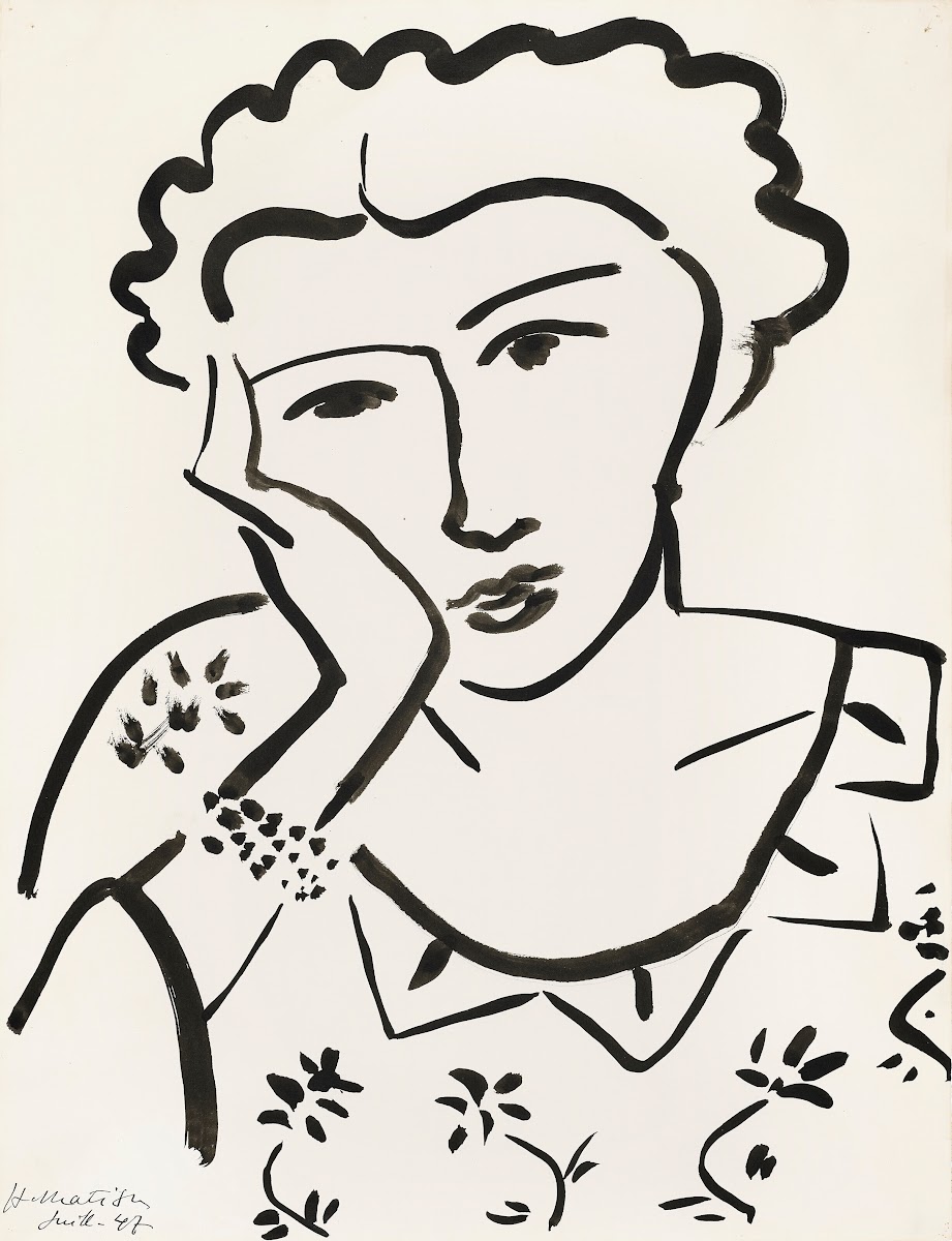 Jeune fille accoudée 1947