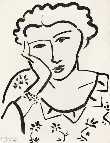 Jeune fille accoudée 1947