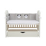 Бампер для детской кроватки Twins Panda 240 см серый