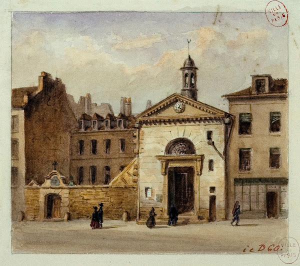 La chapelle Saint Jean et lentrée du cimetière Saint Eustache 1810