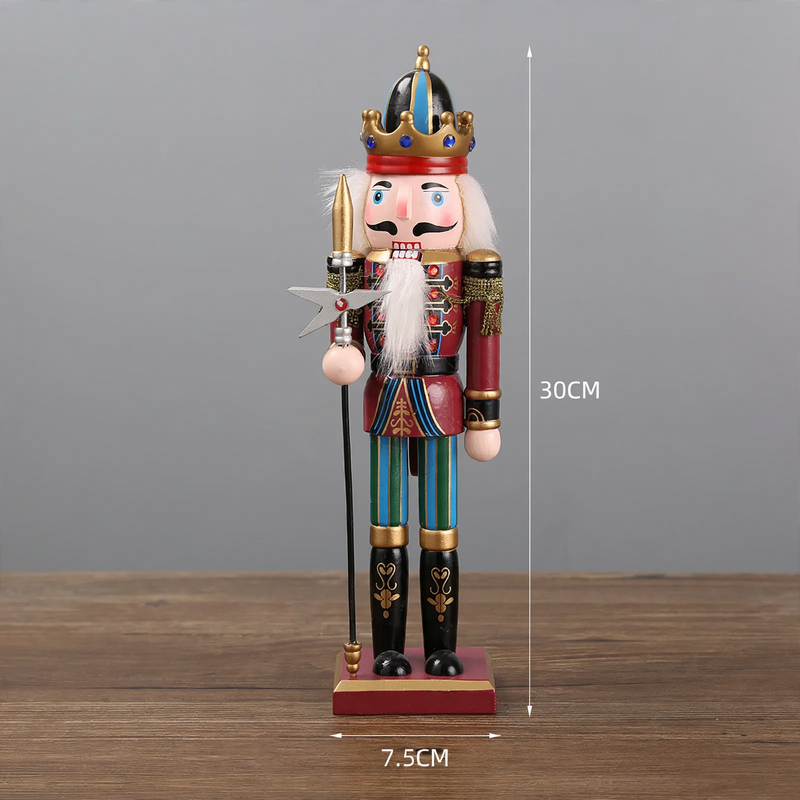 Nutcracker figure made of pine wood, European style