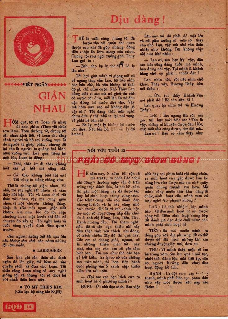 Tuyển tập thơ văn : Tuổi hồng (Số 13 - 1992) - Trang 14