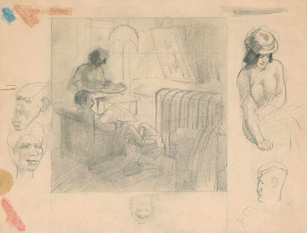 Man and woman in interior