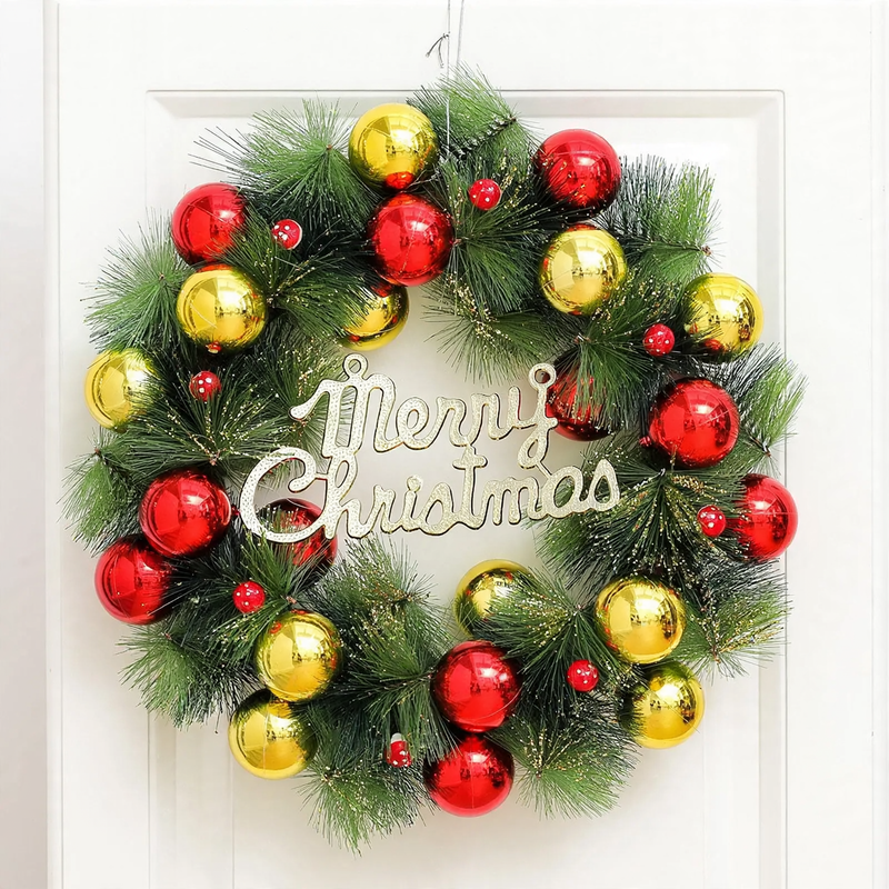Illuminated Christmas Wreath with Suspension