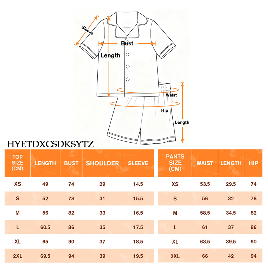 AOP HY Children's Short Sleeve Shirt and Shorts Pajama Set