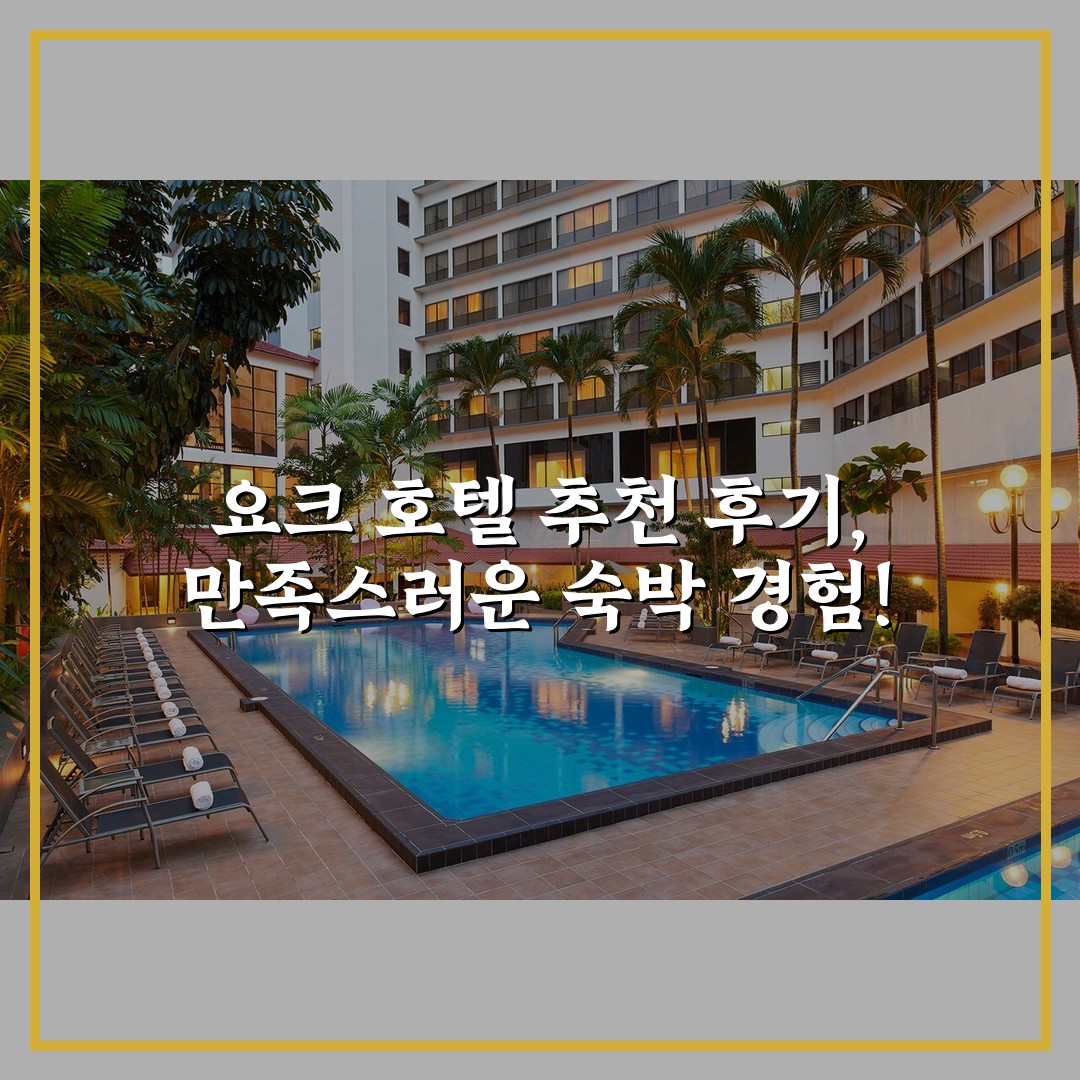 요크 호텔 추천 후기, 만족스러운 숙박 경험!