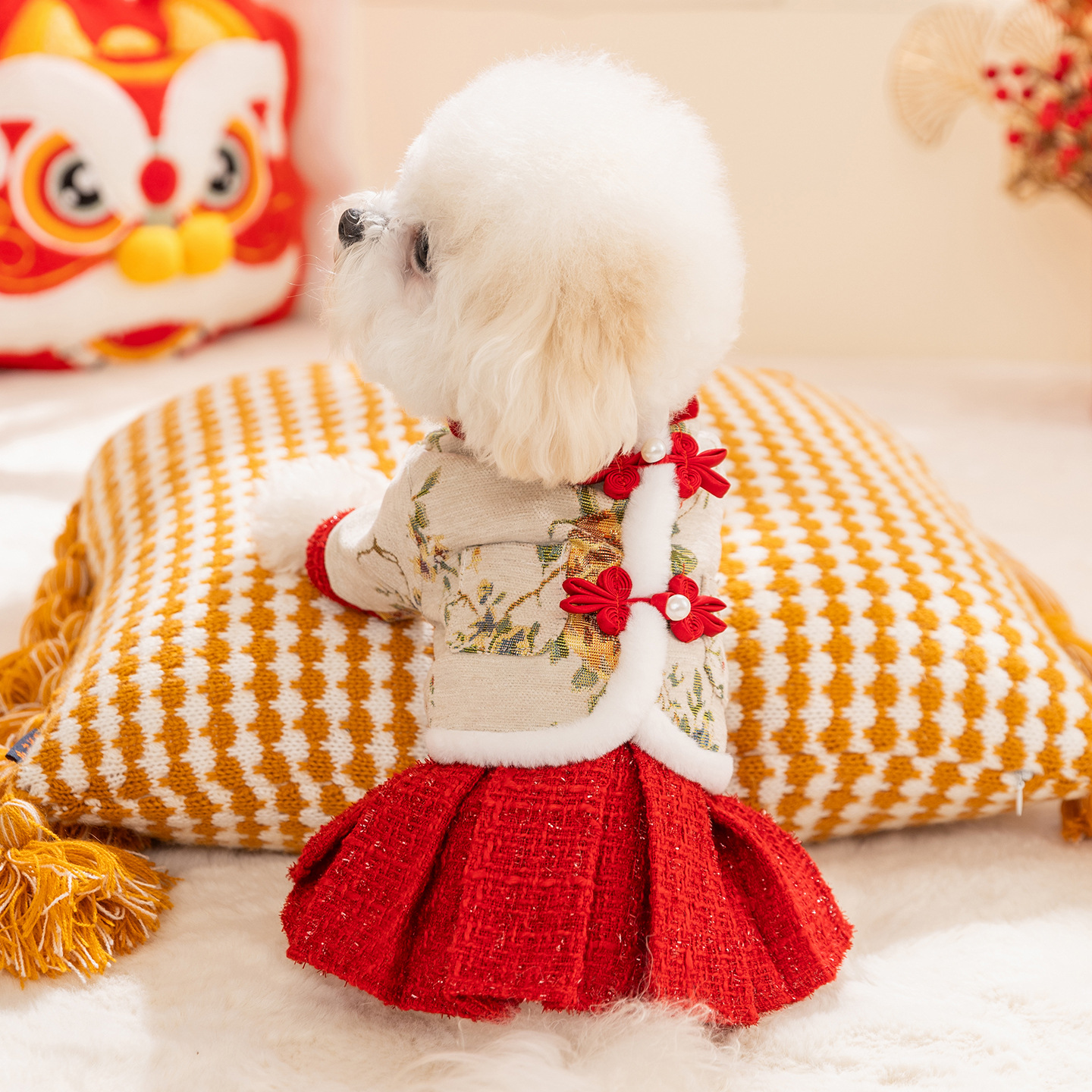 Chinesisches Neujahrskleid für kleine Hunde