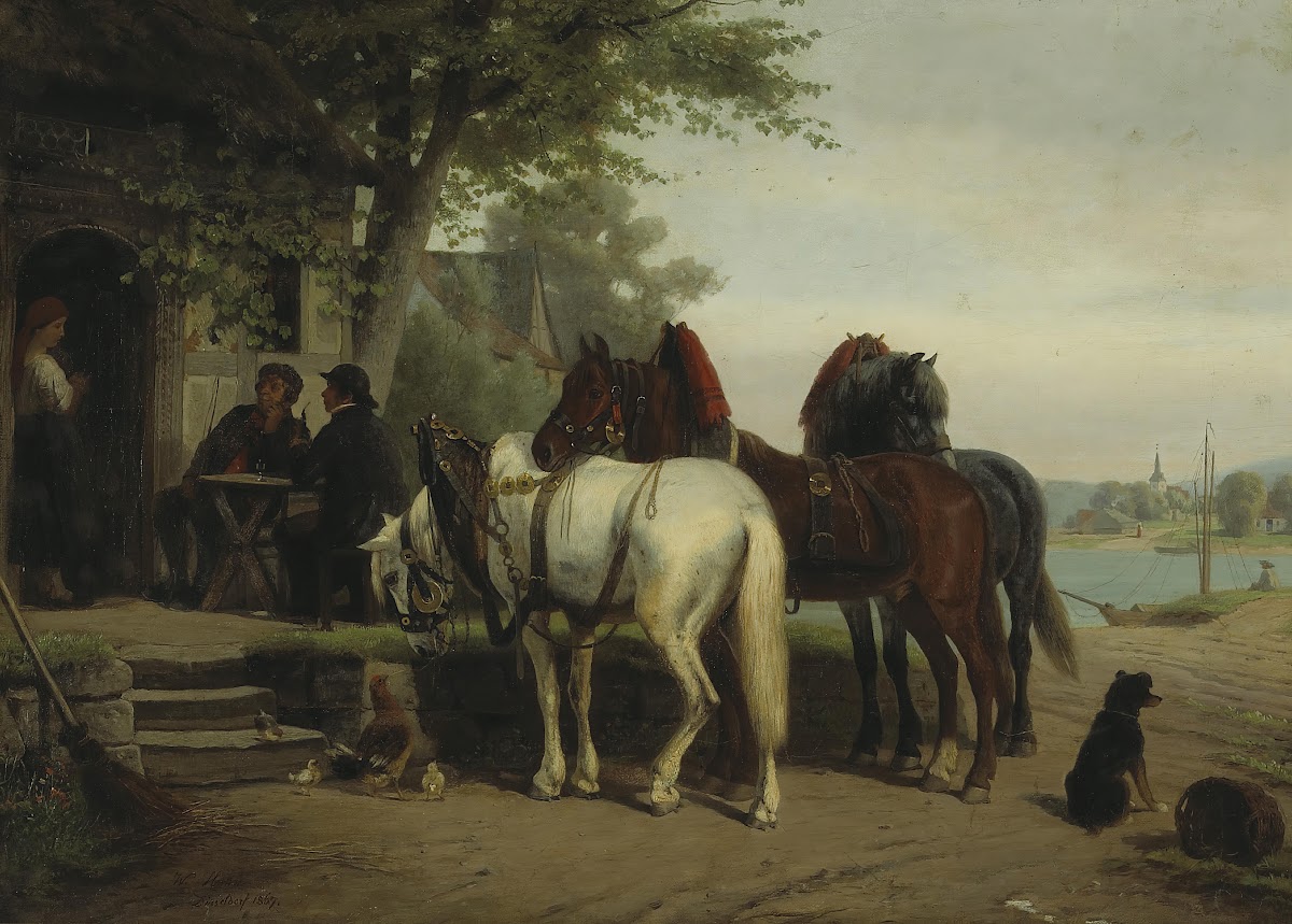 The Halt At The Inn 1867