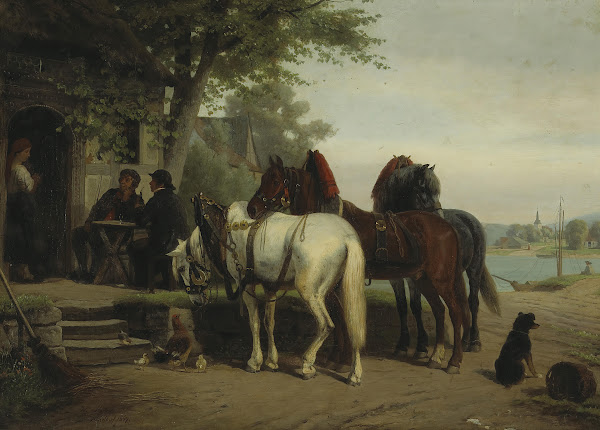The Halt At The Inn 1867