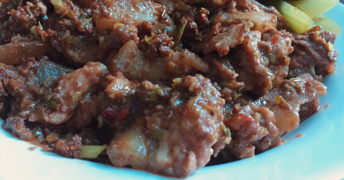 Thịt ba chỉ xào mắm ruốc