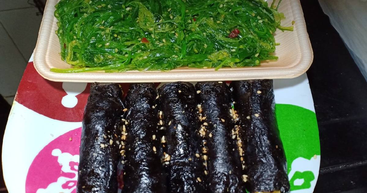 Trứng phô mai sấy cuộn rong biển keto