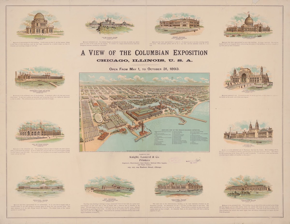A View Of The Columbian Exposition 1892