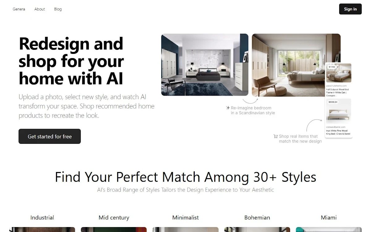 Captura de Bau: AI Interior Designer