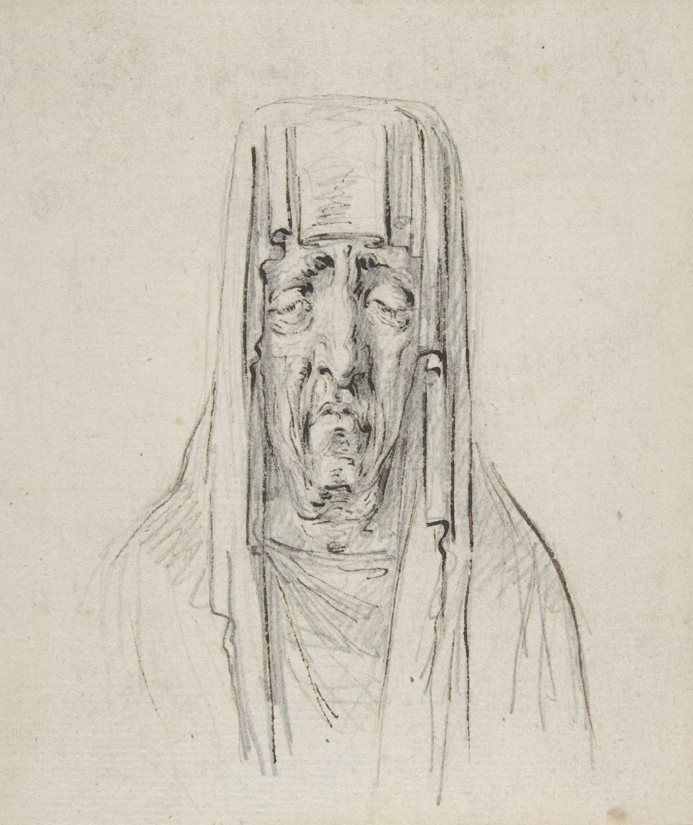 Male Head in a Hood ca 1794