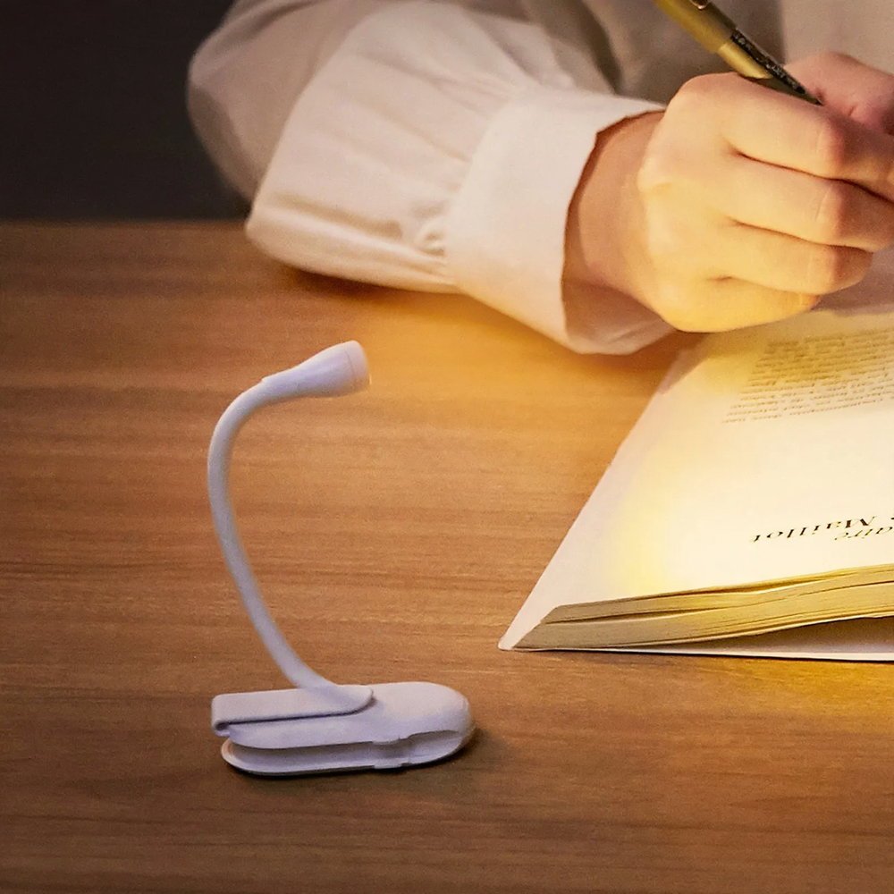 LED-Klemmleuchte mit USB-Ladung und Dimmfunktion