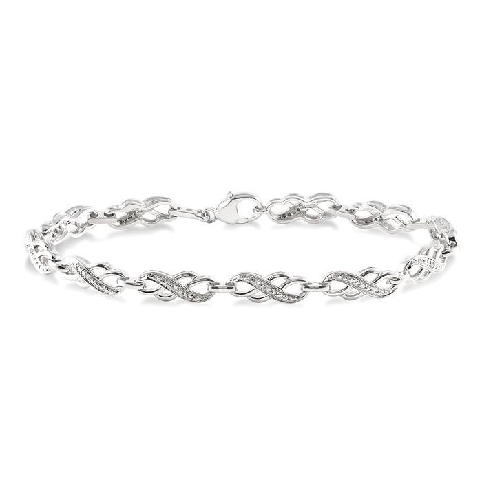 Silver Diamond Fashion Bracelet