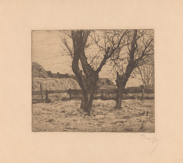 Knotwilgen in een weiland 1895
