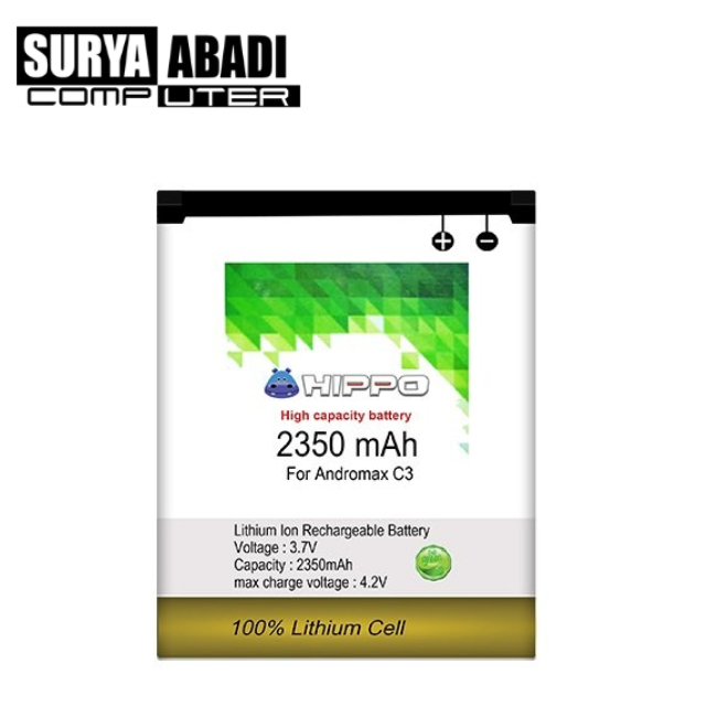 BATERAI HIPPO ANDROMAX C3 2350 MAH