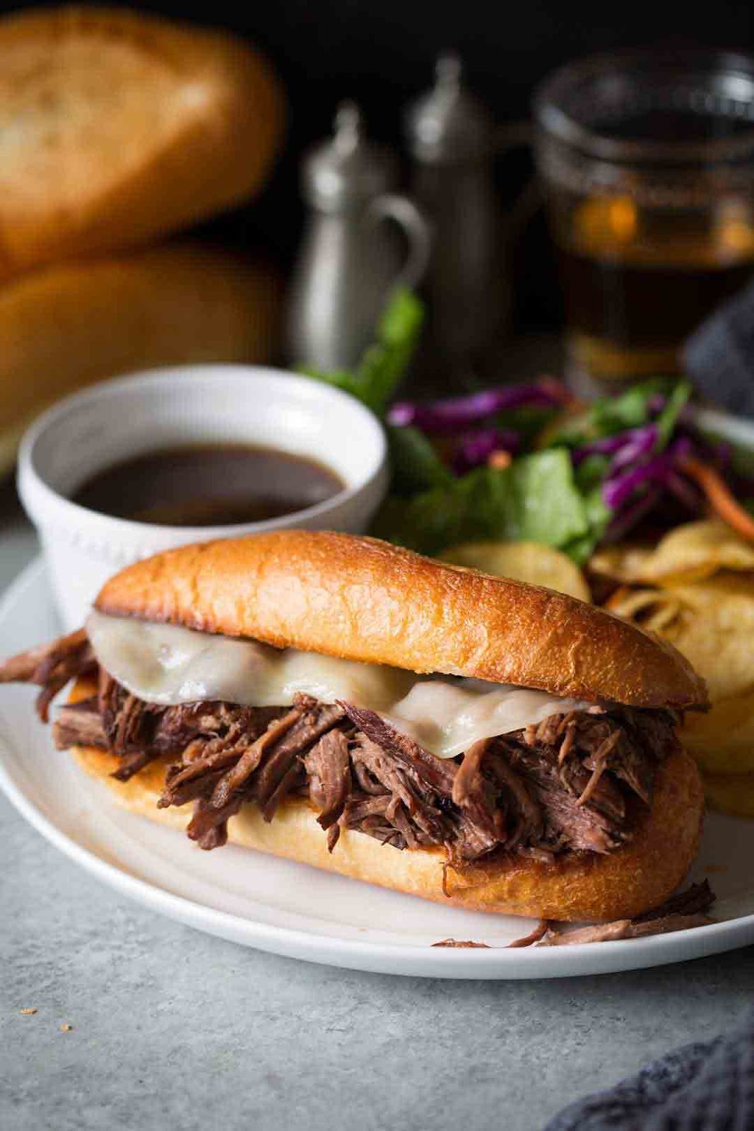 Slow Cooker French Dip Sandwiches