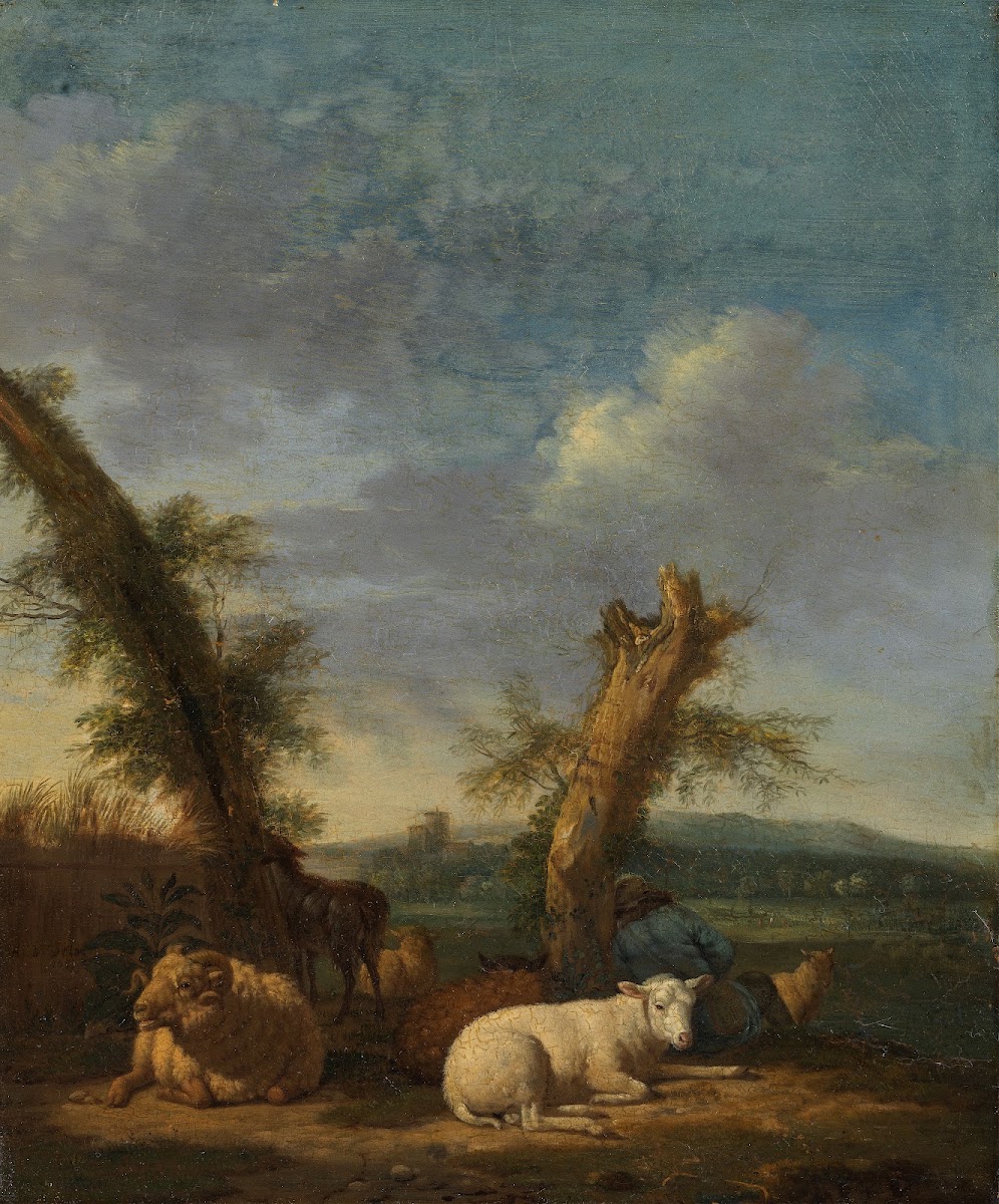Landscape with Sheep and a Sleeping Shepherd 1657