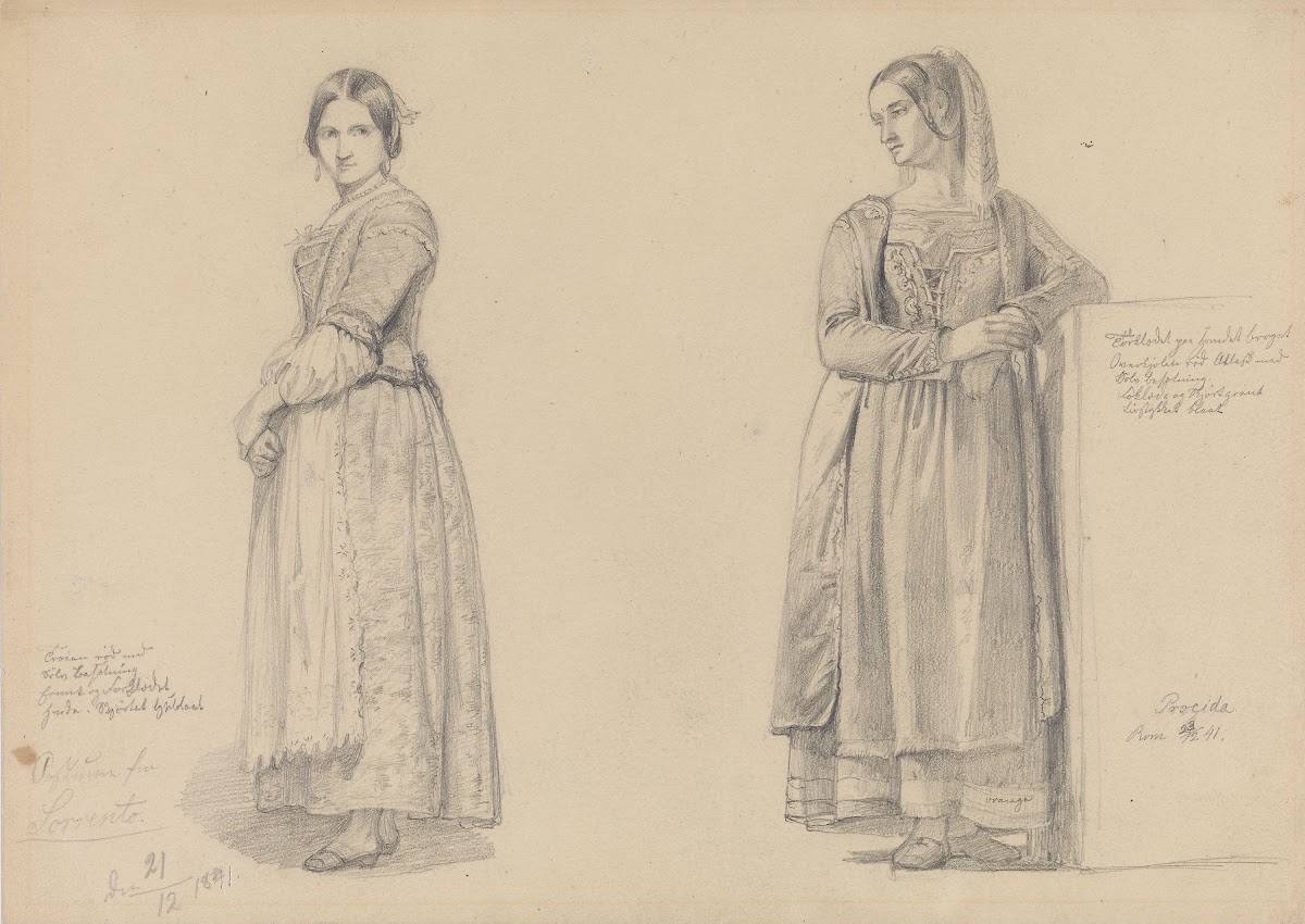 To stående kvinner 1841