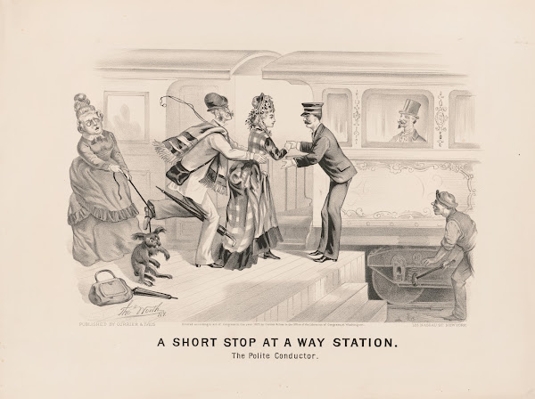 A short stop at a way station the polite conductor 1875