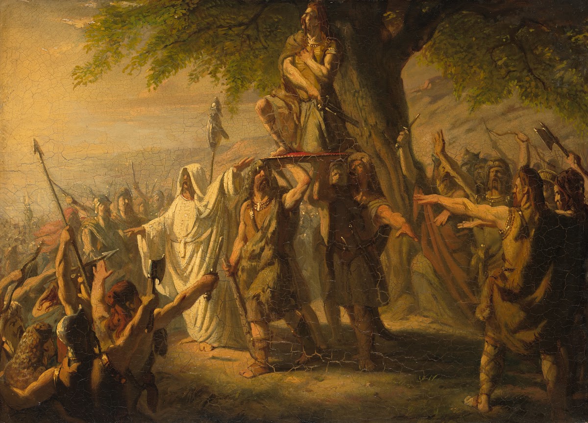 Brinio als leider der Kaninefaten op het schild geheven Anno 70 1835 1897