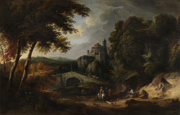 Landschap met brug 1700