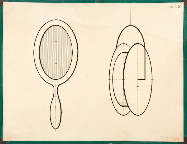 Hand mirror suspended wheel 1900