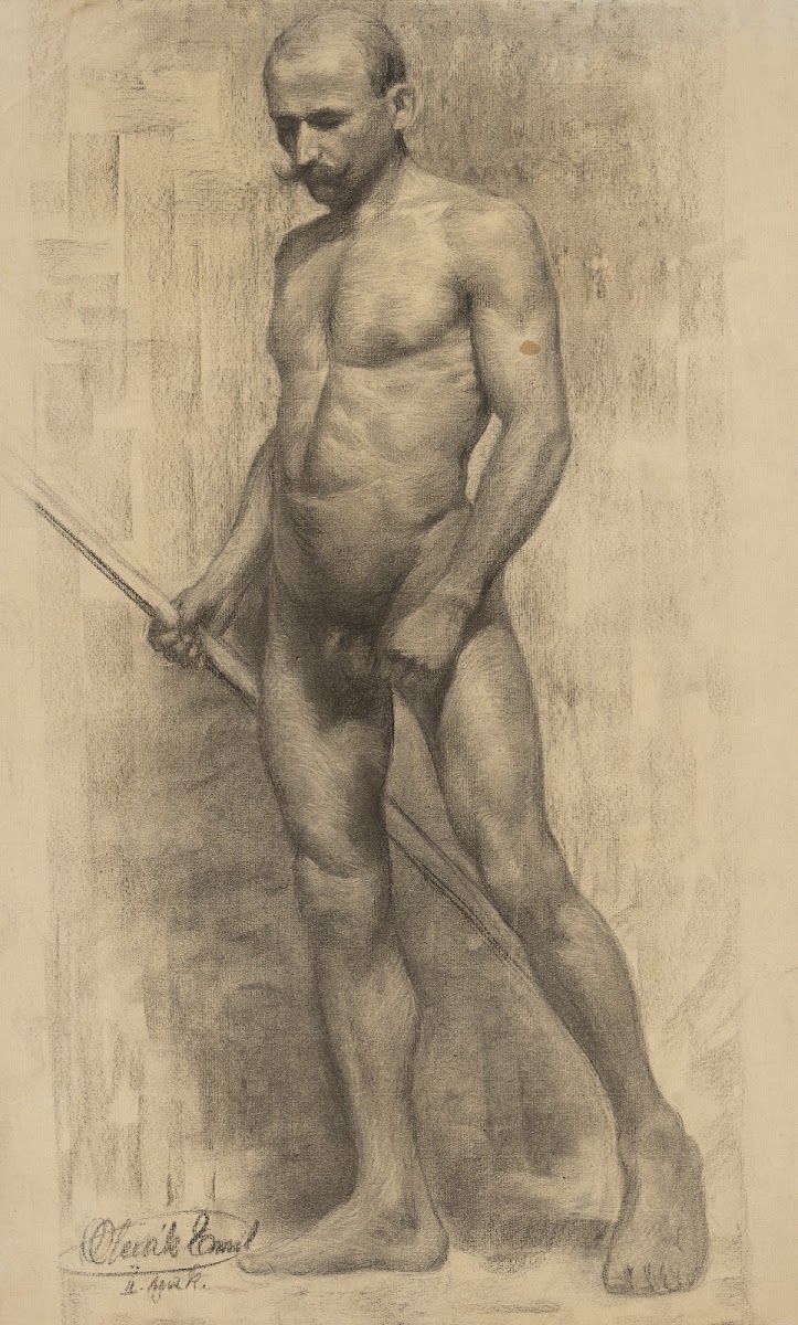 Study of Standing Man with a Stick in his Hand 19101920
