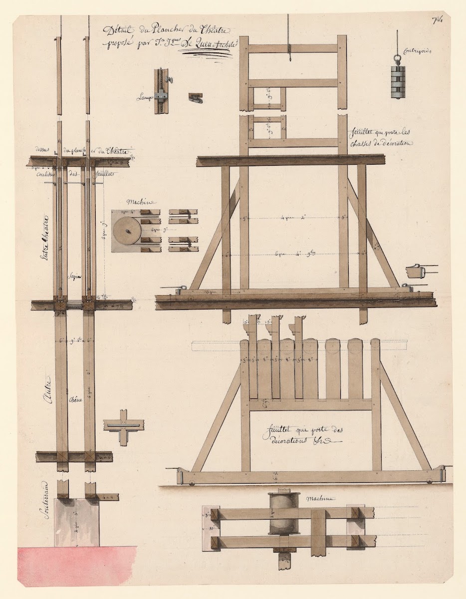 Détail du plancher du théâtre 1777 1825