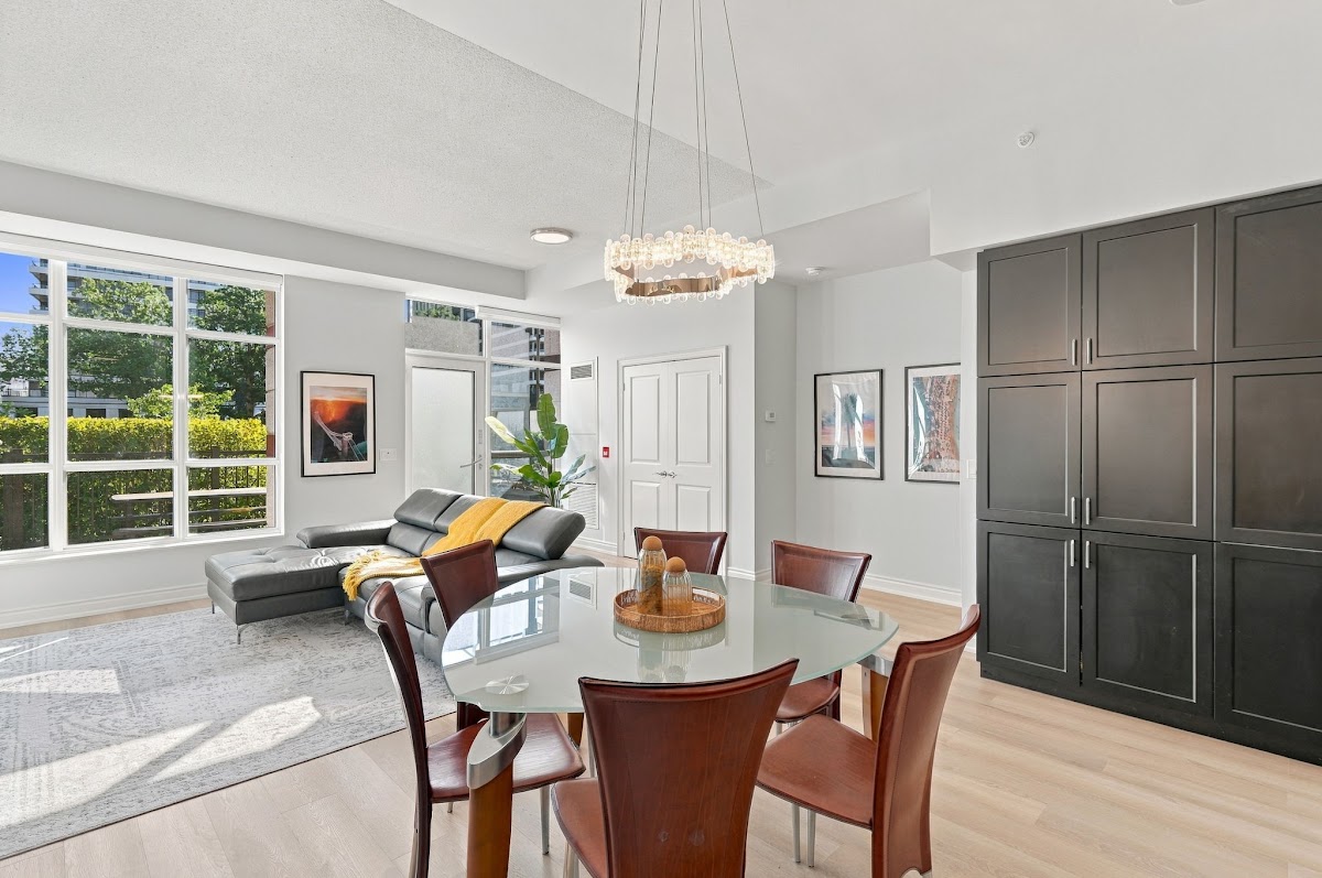 Open living and dining