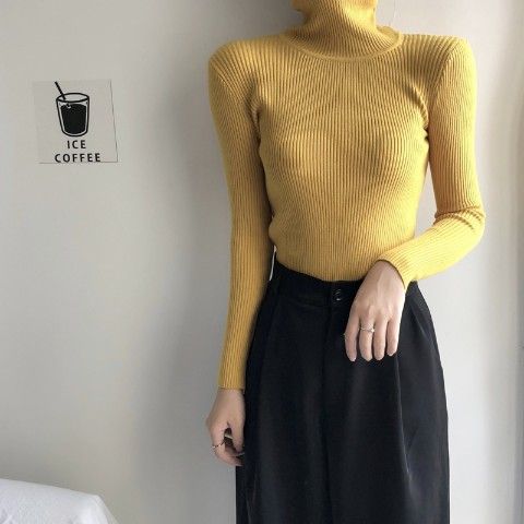 Körpernaher Damen-Rollkragenpullover