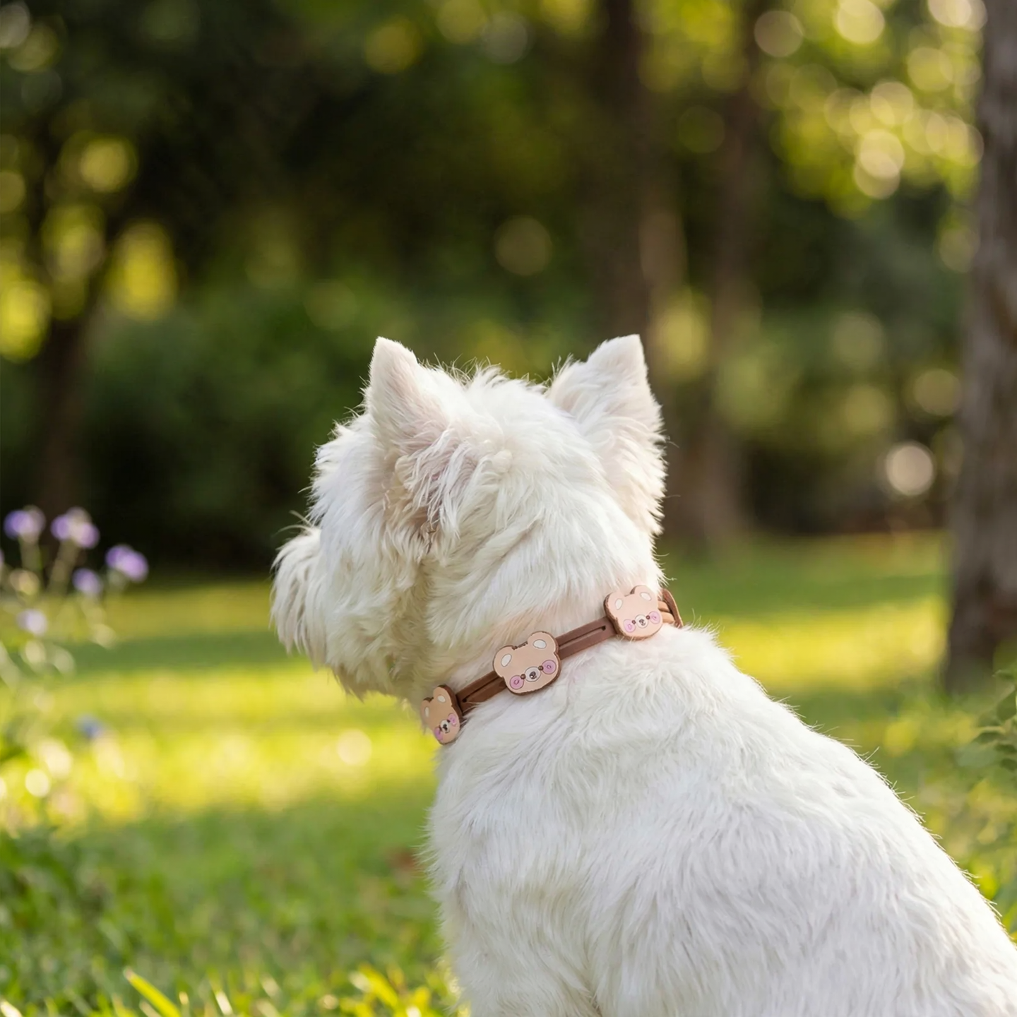 Scented collar with bear pattern for dogs and cats