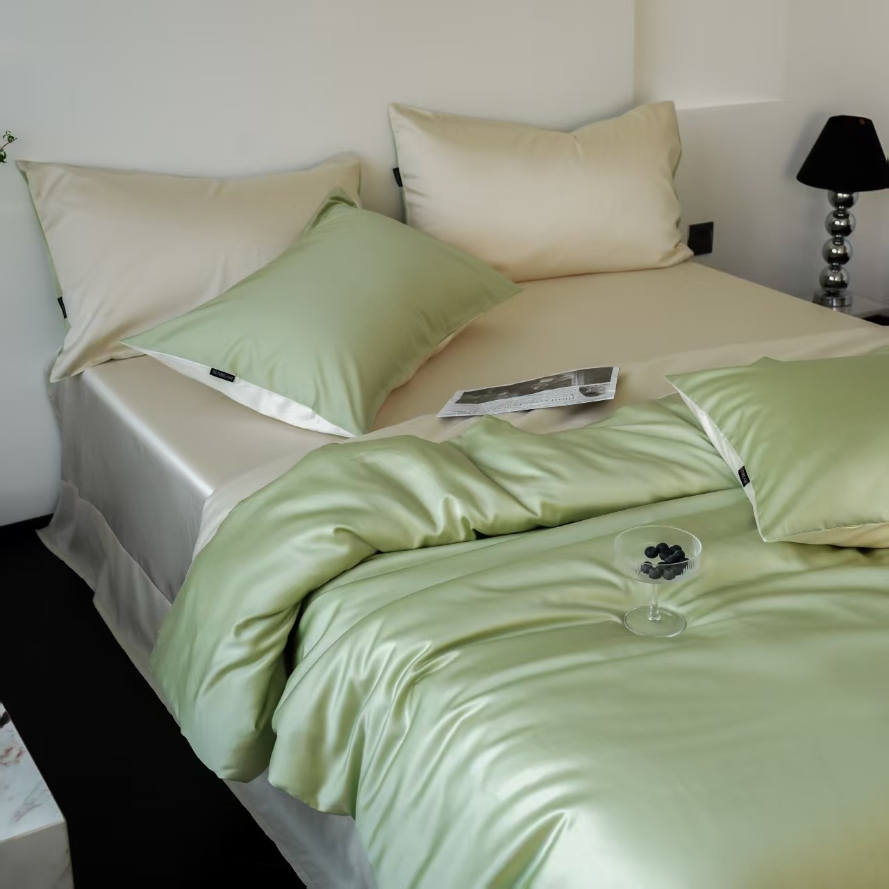 Cooling Tencel-Cotton Bed Linen Set, Solid Color
