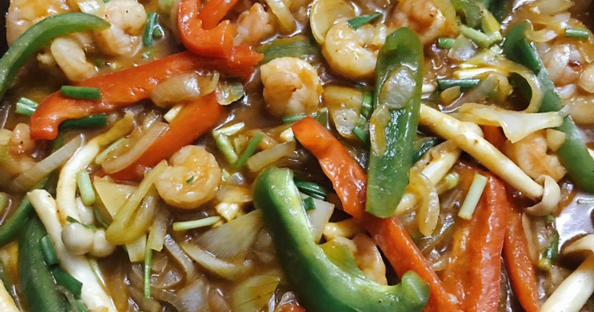 Tôm sú xào thập cẩm