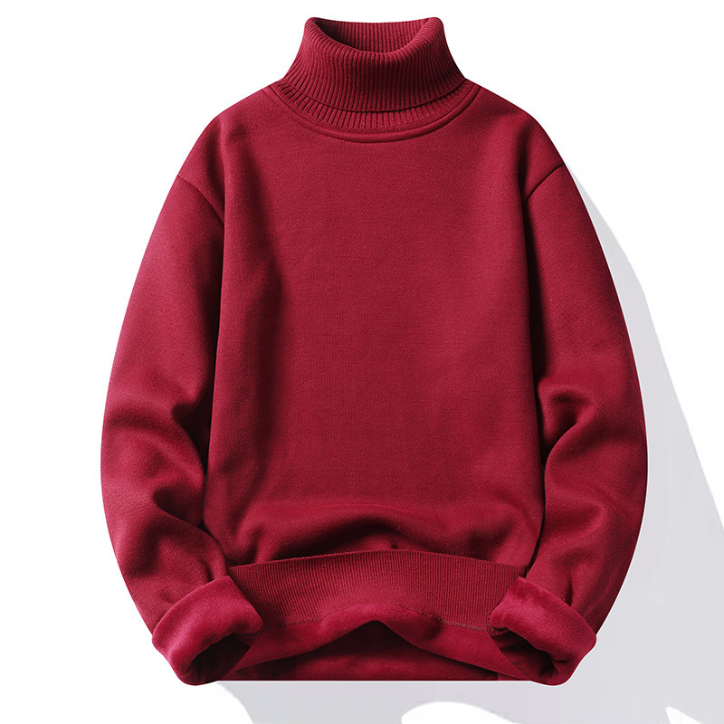 Men's turtleneck sweater, lined, slim fit
