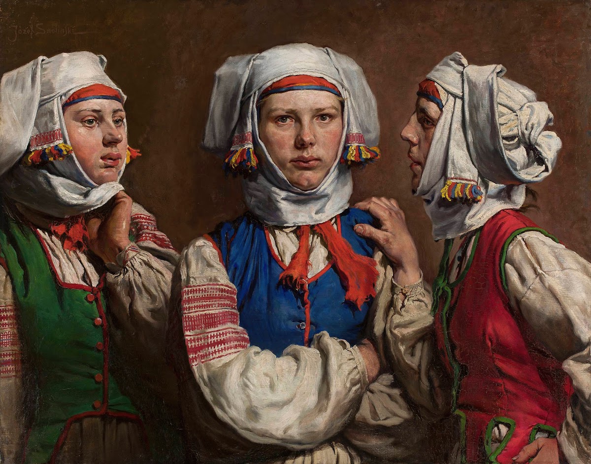 Three Women In Folk Attires