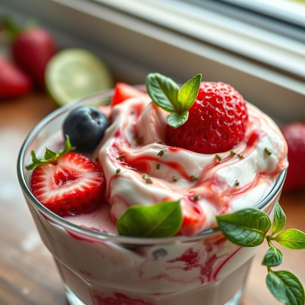 Roasted Strawberry Basil Lime Ice Cream Recipe – Easy Homemade Summer Treat