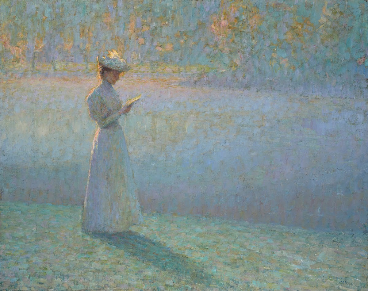 Femme lisant dans un paysage 1898