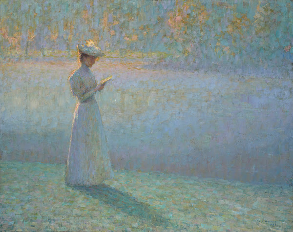 Femme lisant dans un paysage 1898