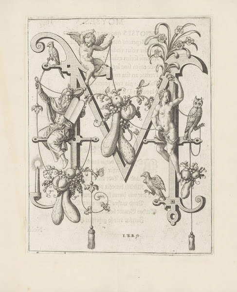 Letter M with Moses 1595