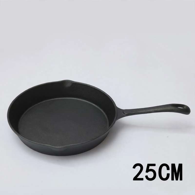 Cast iron pan, flat base