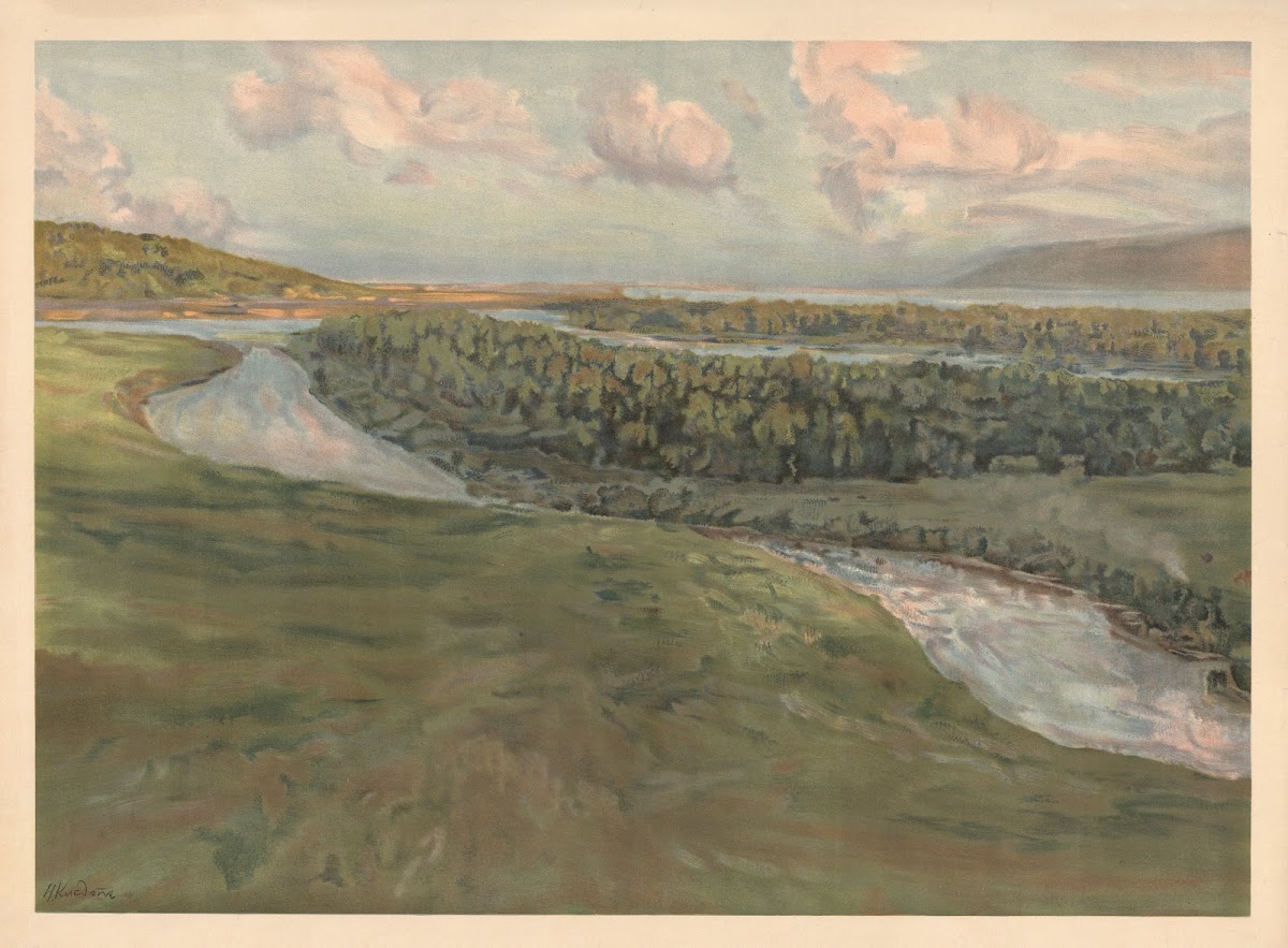 The Volga and the Zhiguli Mountains 1910