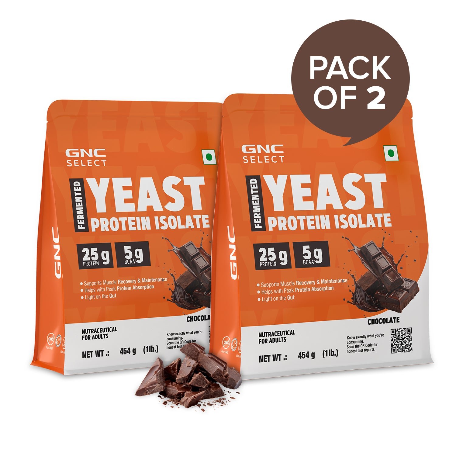 GNC Select Fermented Yeast Protein Isolate — Chocolate, 35 gm