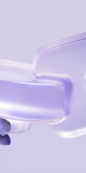 Abstract Purple Glass Shapes 2K Wallpaper Background