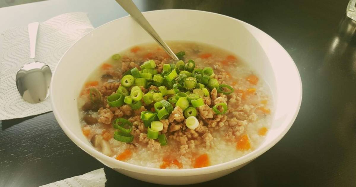 Cháo nấm thịt heo